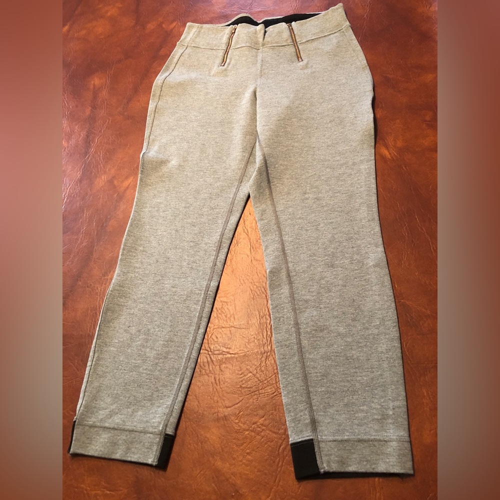 Kit and Ace cropped stretch pants w copper zippers detail